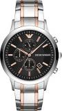 Emporio Armani Mens Chronograph Quartz Watch with Stainless Steel Strap AR11165