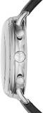 Emporio Armani Men's Dress Stainless Steel Quartz Watch with Leather Calfskin Strap, Blue, 22 (Model: AR11105)