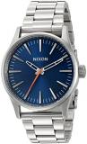 Nixon Women's 'Sentry 38 SS, Blue Sunray' Quartz Stainless Steel Watch, Color:Silver-Toned (Model: A450-1258-00)