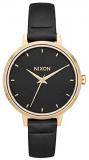 NIXON Medium Kensington Leather A1261 - Gold/Black - 50m Water Resistant Women's Analog Classic Watch (32mm Watch Face, 12mm Leather Band)