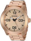 Nixon Men's Corporal SS Japanese-Quartz Watch with Stainless-Steel Strap, Rose Gold, 24 (Model: A346897)