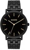 NIXON Porter A1057 - All Black/Gold - 50m Water Resistant Men's Analog Classic Watch (40mm Watch Face, 20-18mm Stainless Steel Band)