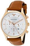 Emporio Armani Men's Japanese-Quartz Watch with Stainless-Steel Strap, Brown, 22...