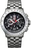 Luminox Men's Watch F-22 Raptor 9241.M: 44mm Silver Case Black Display Flight Calculation Chronograph
