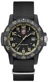 Luminox Mens Watch Leatherback Sea Turtle Giant 44mm Black Green Display Gold Numbers (XS.0333): 100 M Water Resistant + Super Luminova + Carbonox Case