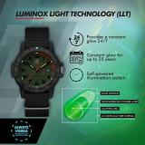 Luminox Mens Wrist Watch Leatherback Sea Turtle Giant 44mm Black Green Display (XS.0337): 100 M Water Resistant + Super Luminova + Carbonox Case