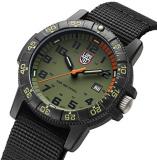 Luminox Mens Wrist Watch Leatherback Sea Turtle Giant 44mm Black Green Display (XS.0337): 100 M Water Resistant + Super Luminova + Carbonox Case