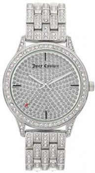 Juicy Couture Women's 38.00 mm Quartz Watch with Silver Analogue dial and Silver Metal JC/1138PVSV
