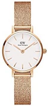 Daniel Wellington Petite Melrose Watch, Rose Gold Mesh Bracelet, 24mm