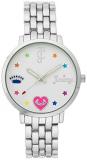 Juicy Couture JC/1108SVSV Black Label Women's Analog Watch Silver-Tone Metal Bracelet