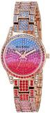 Juicy Couture Black Label Women's Multicolored Swarovski Crystal Accented Rose Gold-Tone Bracelet Watch