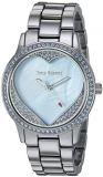 Juicy Couture Black Label Women's JC/1101BMSV Swarovski Crystal Accented Silver-Tone Bracelet Watch