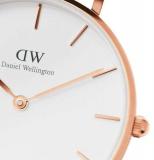 Daniel Wellington Petite Dover Watch, White NATO Band, 28mm