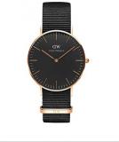Daniel Wellingon Classic Cornwall Watch, Black NATO Band