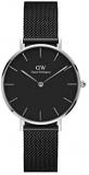 Daniel Wellington Petite Ashfield Watch, Matte Black Mesh Bracelet