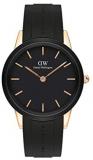 Daniel Wellington Iconic Motion Watch, Black Rubber Strap