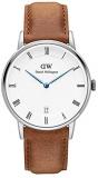 Daniel Wellington Dapper Durham Silver Watch, 34mm, Leather, for Men and Women