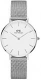 Daniel Wellington Petite Sterling Watch, Silver Mesh Bracelet