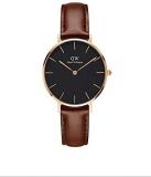 Daniel Wellington Petite St Mawes Watch, Italian Brown Leather Band