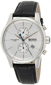 Hugo Boss Jet Black Dial Leather Strap Men's Watch 1513282