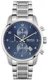 HUGO Men's Quartz Watch with Stainless Steel Strap, Silver, 22 (Model: 1513784)