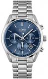 HUGO Men's Quartz Watch with Stainless Steel Strap, Silver, 22 (Model: 1513818)