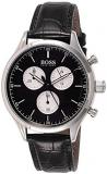 Hugo Boss Companion Black Dial Leather Strap Men's Watch 1513543