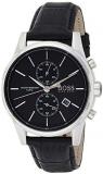 Hugo Boss Jet Black Dial Leather Strap Men's Watch 1513279
