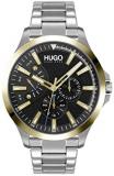 HUGO by Hugo Boss Men's #LEAP Quartz Watch with Stainless Steel Strap, Silver, 22 (Model: 1530174)