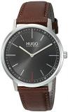 HUGO by Hugo Boss Men's Stainless Steel Quartz Watch with Leather Strap, Brown, 20 (Model: 1520014)