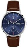 HUGO by Hugo Boss Men's Stainless Steel Quartz Watch with Leather Strap, Brown, 21 (Model: 1530201)