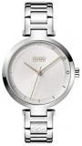 HUGO Women's #Hope Quartz Watch with Stainless Steel Strap, Silver, 8 (Model: 1540076)