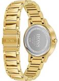 Hugo Boss Women's Quartz Watch with Stainless Steel Strap, Gold, 14 (Model: 1502541)