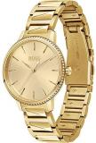 Hugo Boss Women's Quartz Watch with Stainless Steel Strap, Gold, 14 (Model: 1502541)