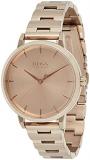 Hugo Boss Women's Quartz Watch with Stainless Steel Strap, Rose Gold, 16 (Model: 1502502)