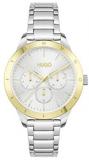 HUGO by Hugo Boss Women's Quartz Watch with Stainless Steel Strap, Silver, 16 (Model: 1540090)
