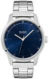 Men's Quartz Watch with Stainless Steel Strap, White, 20 (Model: 1530020)