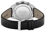 BOSS Men's Stainless Steel Quartz Watch with Leather Strap, Black, 22 (Model: 1513816)