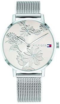 Tommy Hilfiger Women's Stainless Steel Quartz Watch with Stainless-Steel Strap, Silver, 16 (Model: 1781920)