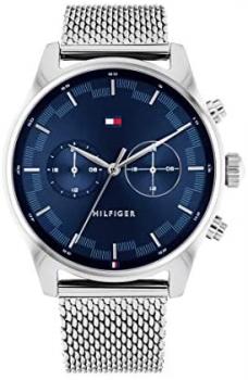Tommy Hilfiger Men's Quartz Stainless Steel and Mesh Bracelet Watch, Color: Silver (Model: 1710420)