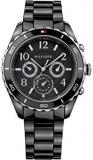 Tommy Hilfiger Black Chronograph Plastic Ladies Watch #1781084