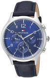 Tommy Hilfiger Women's Stainless Steel Quartz Watch with Leather Strap, Black, 17.1 (Model: 1781874)