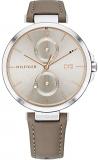 Tommy Hilfiger 1782180 Taupe (Grey/Brown) Leather Strap Angela Women's Watch