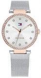Tommy Hilfiger Women's Quartz Watch with Stainless Steel Strap, Silver, 11 (Model: 1781863)