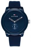 Tommy Hilfiger Men's Quartz Watch with Silicone Strap, Navy, 20 (Model: 1791803)