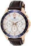 Tommy Hilfiger Men's 1791118 Sophisticated Sport Watch with Brown Leather Band