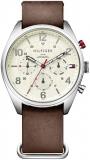 Tommy Hilfiger Men's 1791188 Casual Sport Stainless Steel Watch with Brown Band