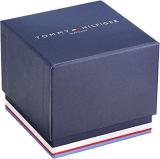 Tommy Hilfiger Men's Stainless Steel Quartz Watch with Leather Strap, Black, 20 (Model: 1791715)
