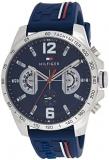 Tommy Hilfiger Mens Decker Blue Dial Blue Rubber Strap 1791476