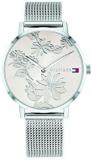 Tommy Hilfiger Women's Stainless Steel Quartz Watch with Stainless-Steel Strap, Silver, 16 (Model: 1781920)